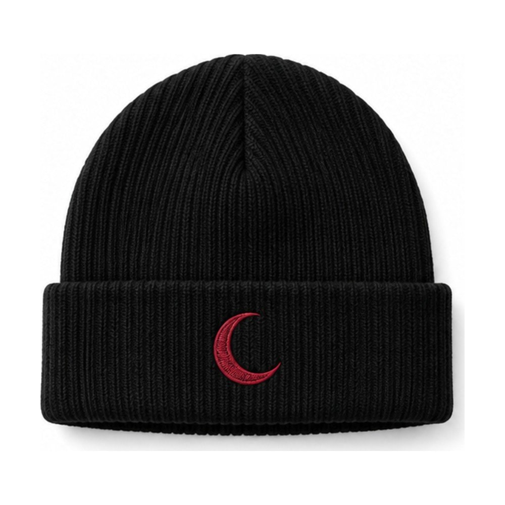 Crescent Moon Patch Beanie